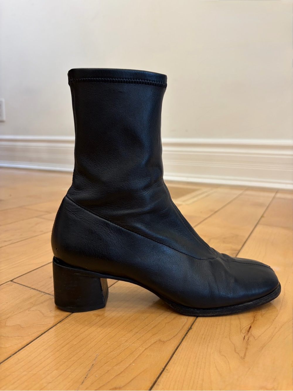 Reformation Black Soft Leather Ankle Boots - Picture 6 of 11
